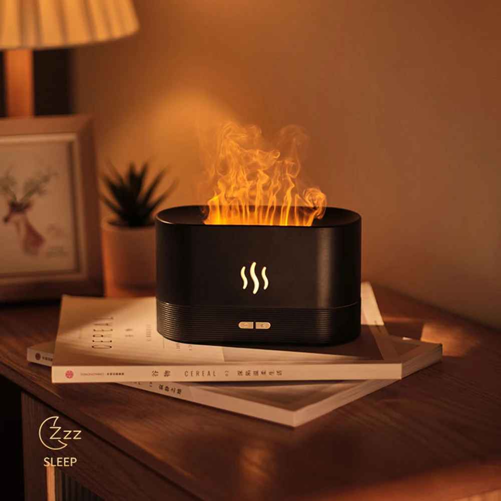 Simulation Flame Light Humidifier Aroma Diffuser Household Room Desktop Atomizer
