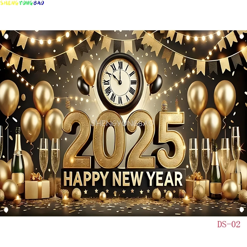 Christmas Tree Flower Wreath Wooden Gift Photography Backdrop Window Snowman Cinema New Year Background Prop DS-02