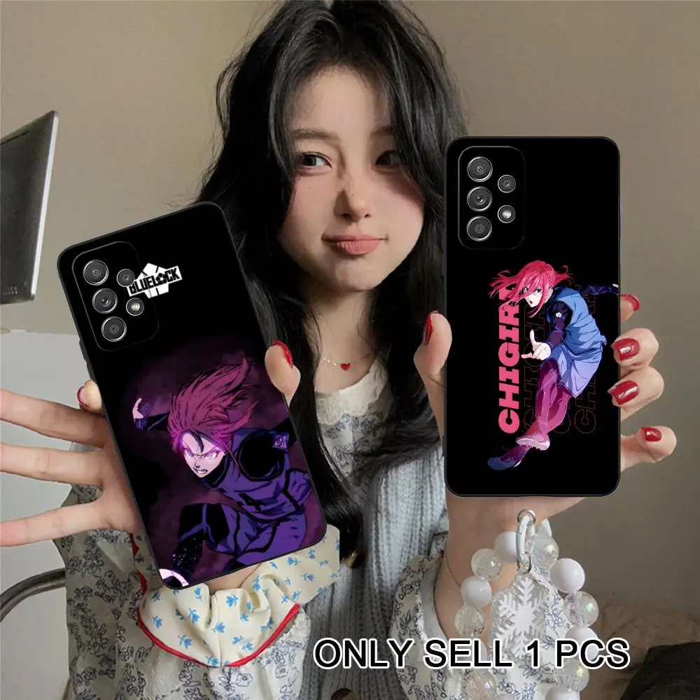 Blue Lock Chigiri Hyoma Matte TPU Mobile Phone Case for Samsung Galaxy A56 55 54 53 52 51 36 35 34 23 16 15 5G Colorful Cover
