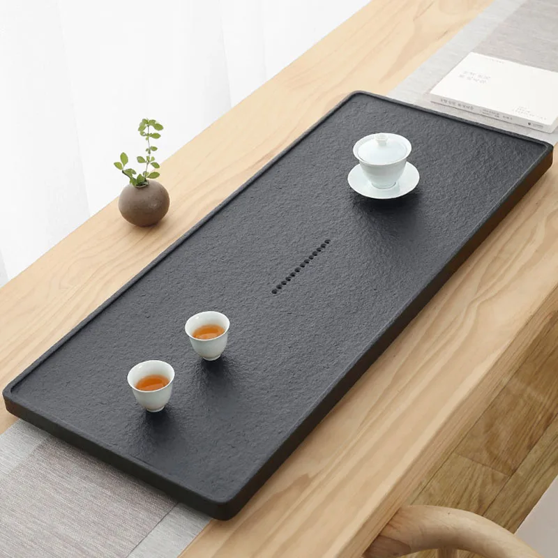 Long Rectangle Tea Tray Luxury Stone Office Valet Kitchen Living Room Tableware Tea Tray Hospitality Bandejas Home Decorationgs