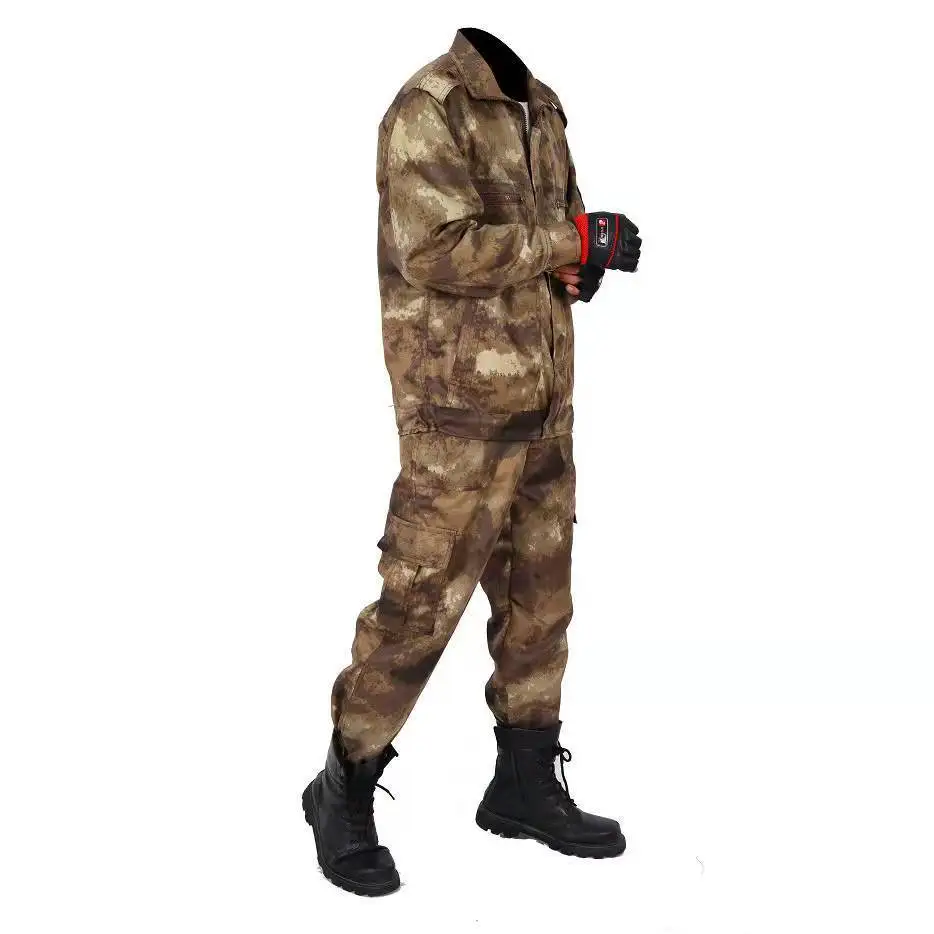 Winter Work Clothes Two Pieces Set Outdoor Soldiers Tactical Training Discovery Clothing Overalls Labor Camouflage Suit