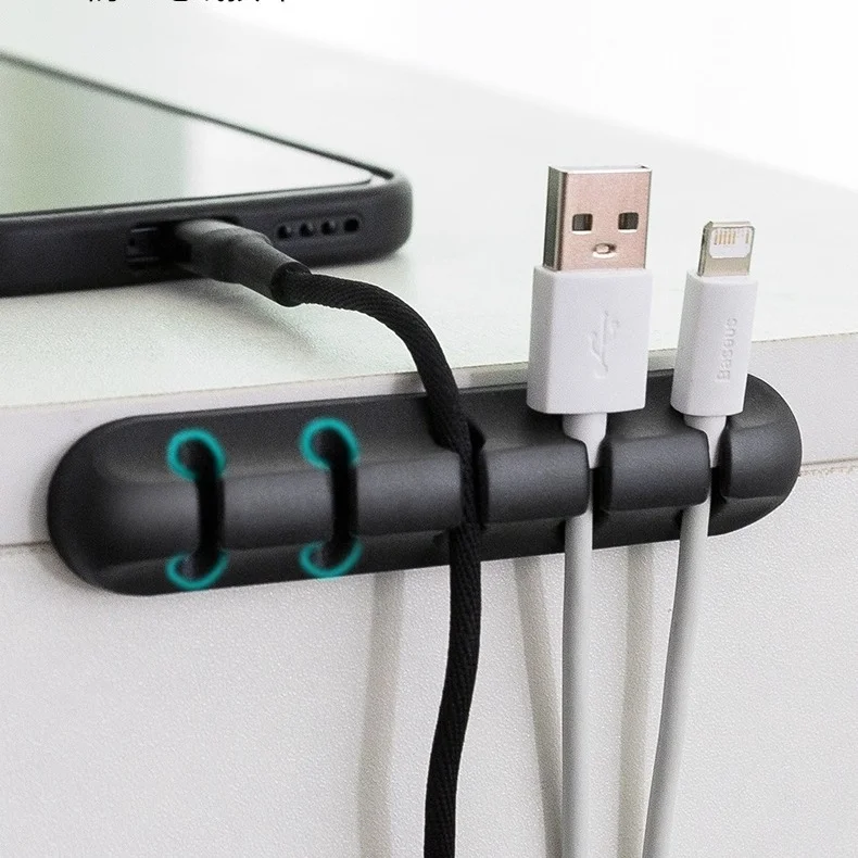 Desktop cable organizer, phone charging cable and data cable organizer, cable management and fastener, suitable for desks,