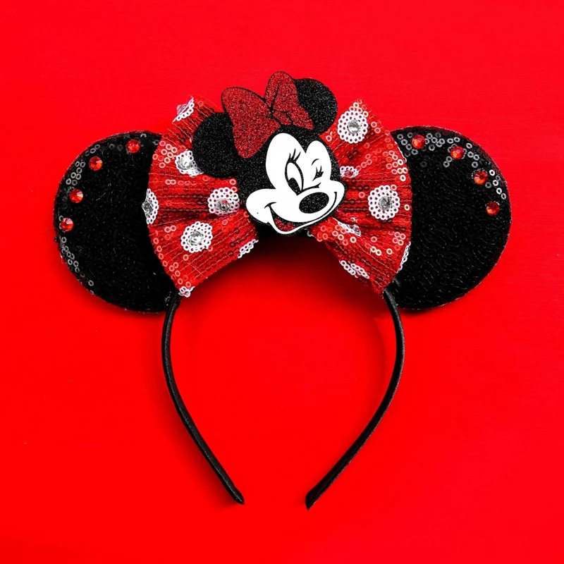 Mickey Mouse Ears Headbands Girls Minnie Hairbands Women Disneyland Hair Band Baby Mickey Hair Accessories Kids Disney Headwear