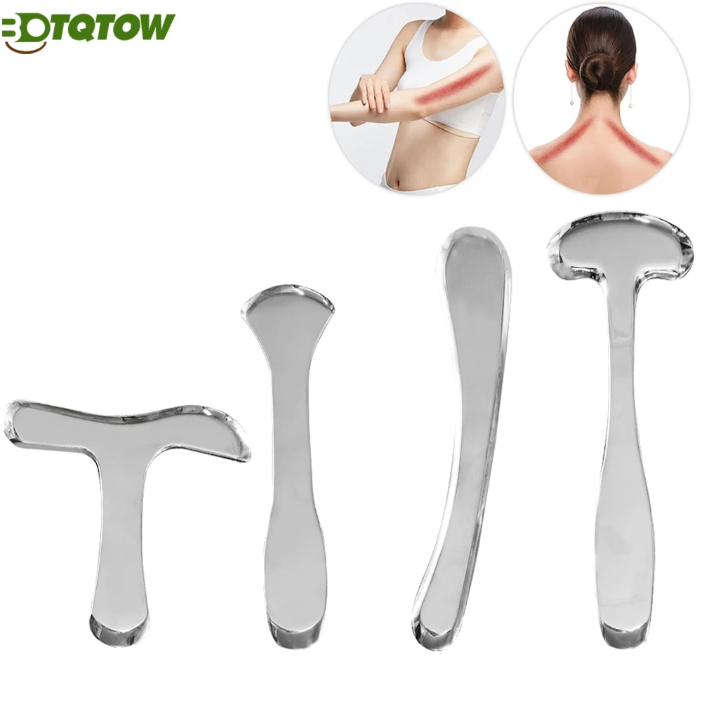 1PCS Stainless Steel Gua Sha Scraping Massage Tool-Muscle Scraper - Soft Tissue Mobilization,Physical Therapy for Back,Legs,Arms