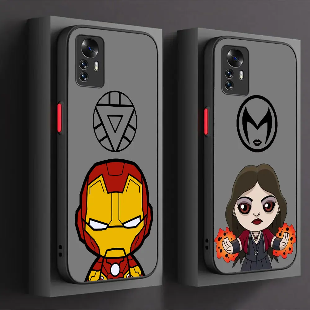 Cute Q Version Of Marvel Heroes Phone Case For VIVO Y91 I Y85 A Y77 E Y95 Y93 Y78 Y76 Y75 Y74 Y73 Y72 Y71 Y70 Y67 Y55 S PLUS 5G