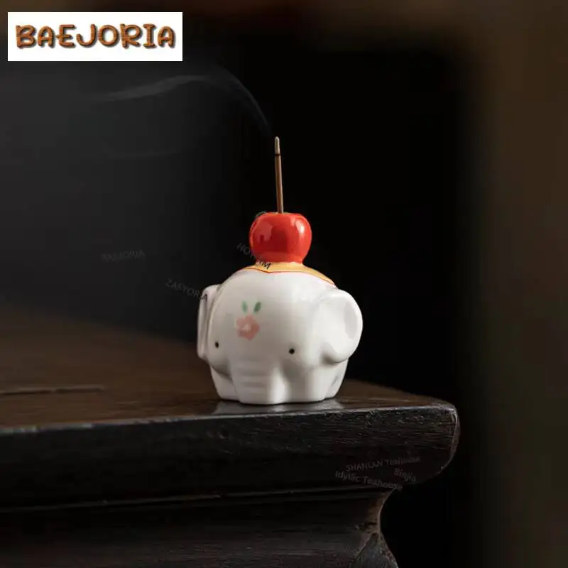 Cute Little Corgi Biddy Elephant Incense Holder Incense Smoke Waterfall Incense Burners Meditation Censer Tableware Decoration