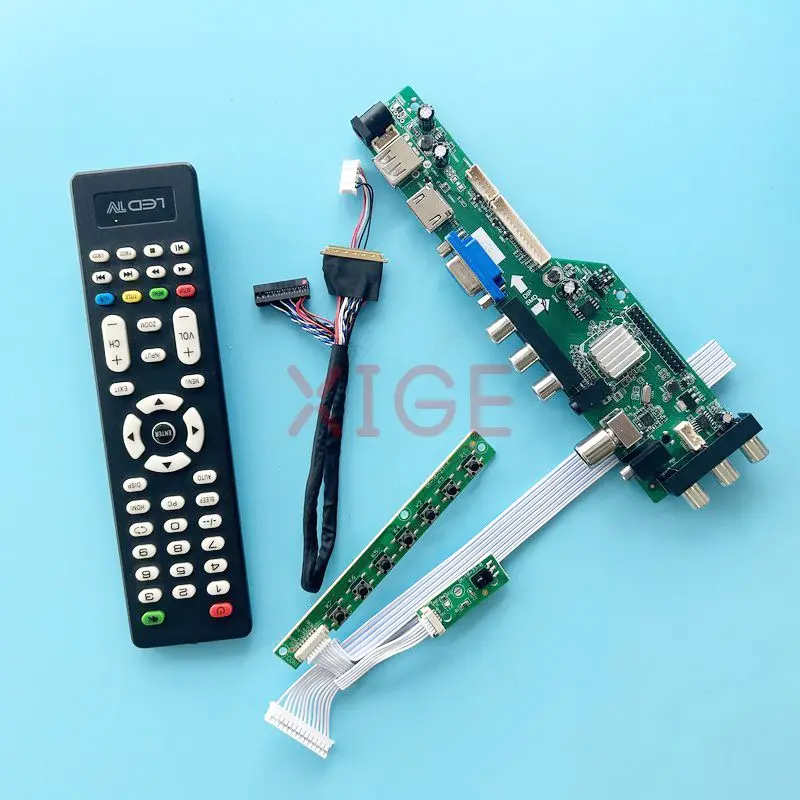 

Карта драйвера контроллера подходит для Φ/L12 Φ 2AV + USB + DHMI + VGA цифровой сигнал DVB DIY Kit 1920*1080 LVDS 40 Pin 16,4"