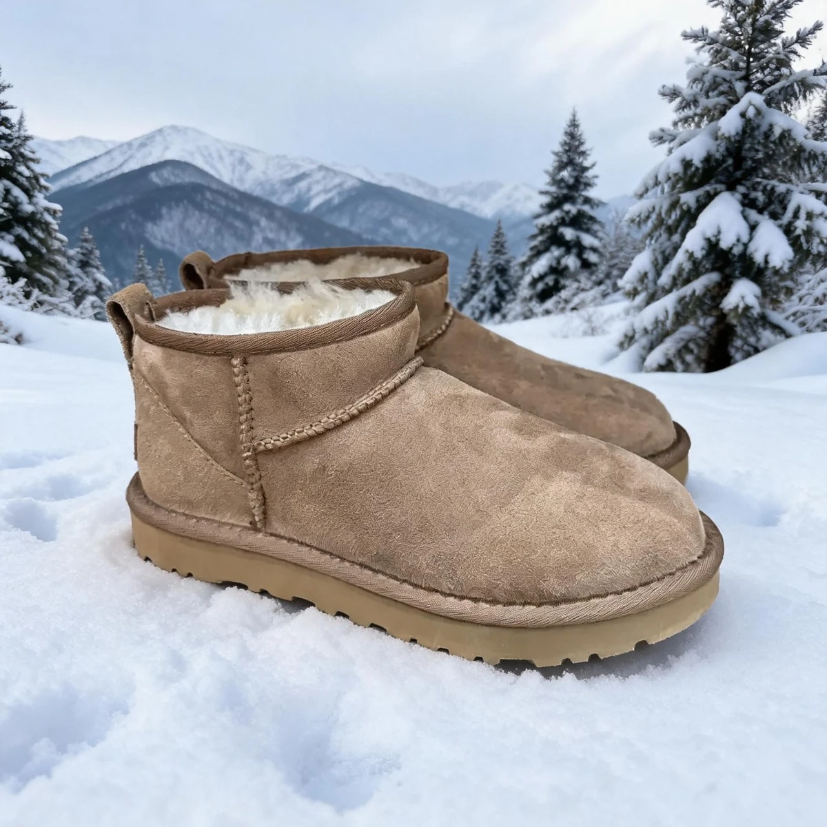 2026 Woman Designer Ankle Shoes Girl Flat Loafer Man Winter Fur Lady Snow Boots Luxury Brand Slipper Original Mini Tasman Black