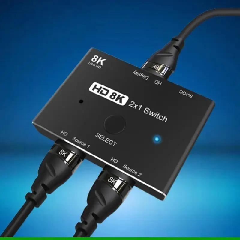 

U55C Новый HDMI-совместимый селектор переключателя KVM 2 Два порта, совместимый с коммутатор