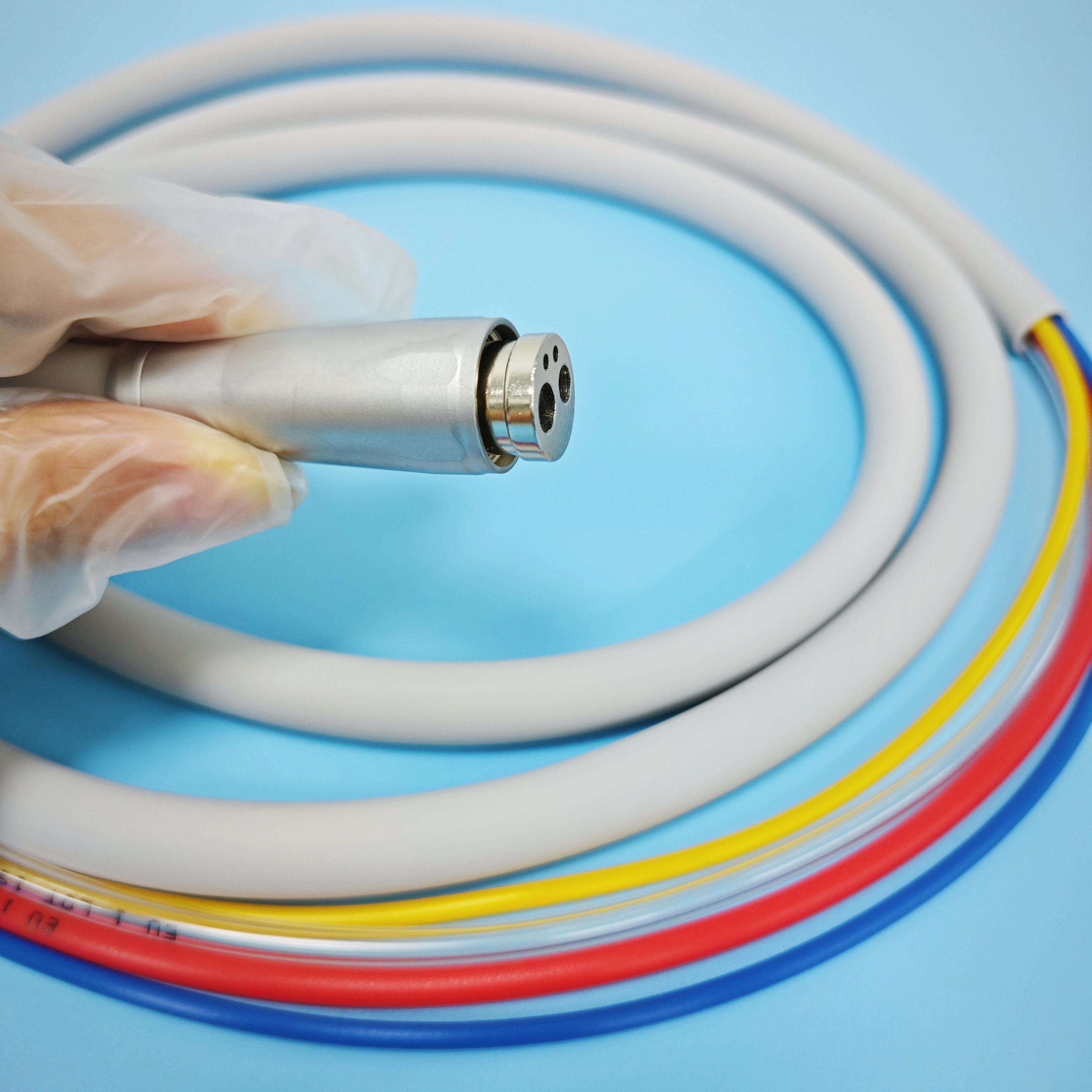 

4 Hole Dental Handpiece Tube tubing metal joint High Quality Hose connector Dental High Speed Water Pipe tools parts
