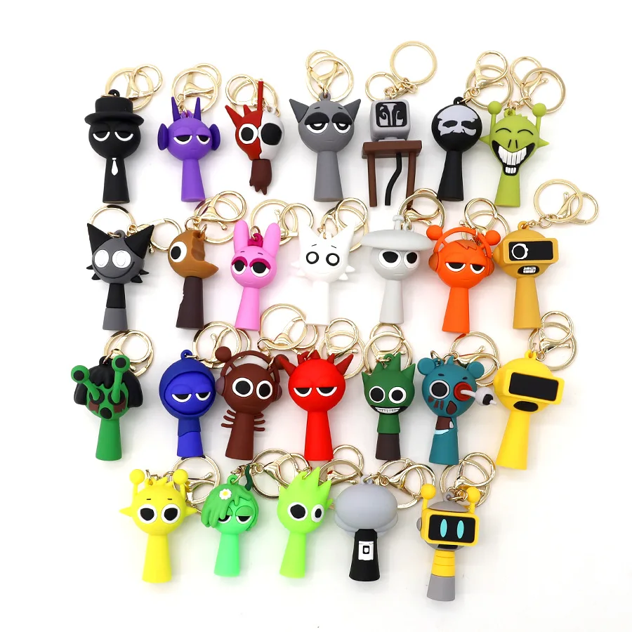 30styles Sprunki Rhythm Box PVC pendant.cute bag pendant.creative car key pendant Backpack pendant delicate small gifts