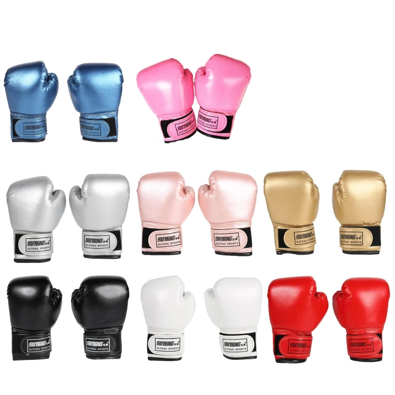 3-10 Years Kids Boxing Gloves Junior Mitts Bag Children Gel Pad Glove PU 448D