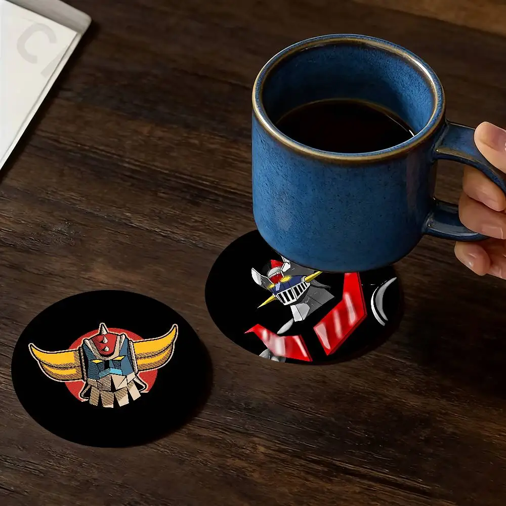 M-Mazinger Z Robot  Wooden Theme Desktop Heat Mats Home Decor Coffee Mug Coasters For Office Restaurant