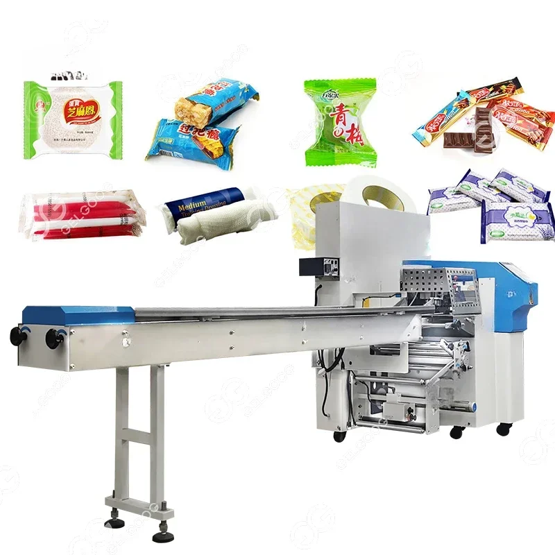 High Efficiency Pillow Type Flow Food Packaging Machinery Lettuce Fruit And Vegetable Packing Machine