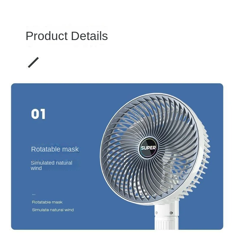 Tragbarer Clip-Lüfter USB wiederauf ladbarer 3-Gang-Funk-Handlüfter Clip Zirkulator-Lüfter für Camping-Desktop-Büro – Detail 22