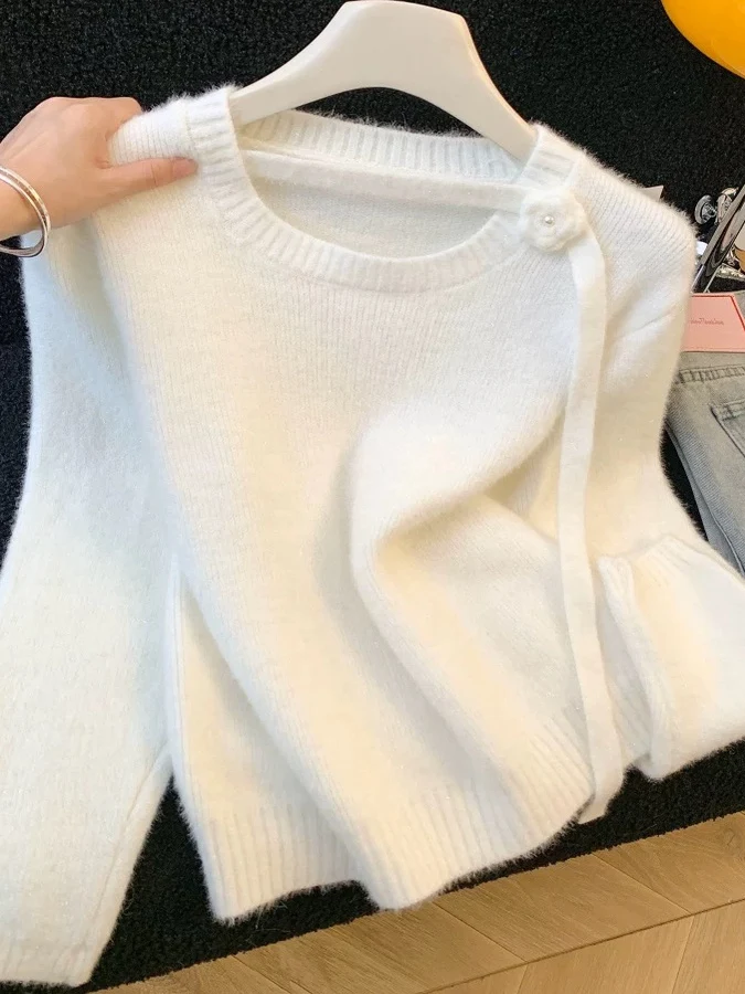 Ele Floral Sa Maglione Donna Autunno Inverno Nuovo Sle Unico Dimagrante Versatile Top lavorato a maglia Morbido e confortevole Wrap Sle