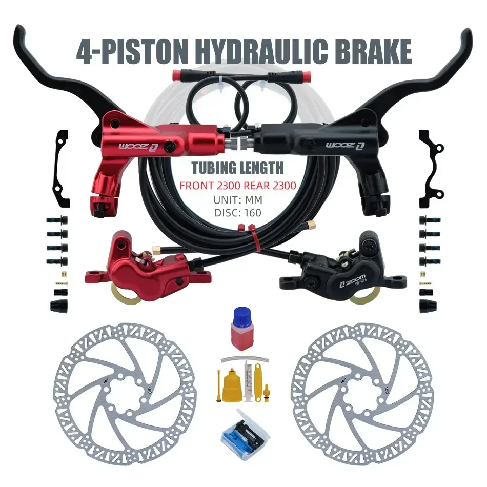 ZOOM HB876-E Electric Scooter Hydraulic Disc Brake Sensor Control Brake Ebike Power Off Oil Braking Set