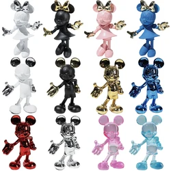 Anime Disney myszka Mickey Model figurki lalka z żywicy dekoracyjne Mickey Minnie ozdoby do domu zabawki dla dzieci prezent