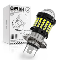 Oprah H4 LED Motorcycle Headlight Bulbs BA20D H6 3030 Super bright Hi/Lo Beam Moto LED Motorbike Lamp White Amber Scooter Lights
