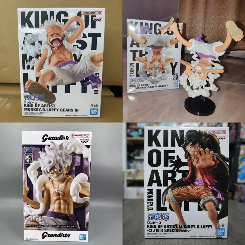 Bandai Een Stuk Koning Van Kunstenaar Monkey D Luffy Gear 5 Nika Vorm Standbeeld Anime Action Figure Model Speelgoed Desktop Decoratie Geschenken