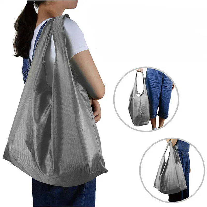 Bolsa de compras reutilizable y portátil, bolso de gran capacidad, impermeable, ecológico, plegable, práctico, para supermercado, 2024