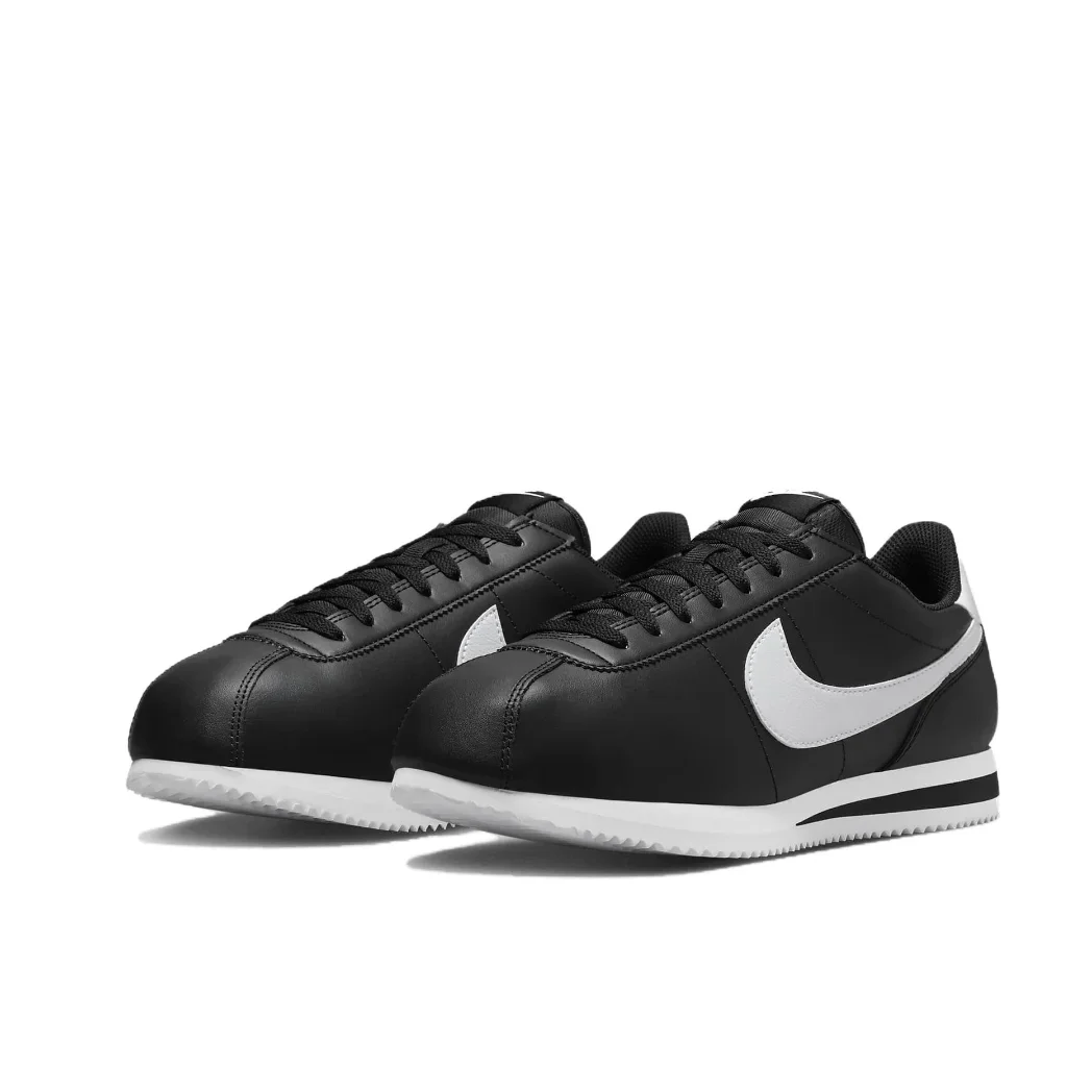 Nike Cortez Men's and Women's Sneakers Retro Classic Running Shoes Soft and breathable Sneakers Lightweight and stylish black