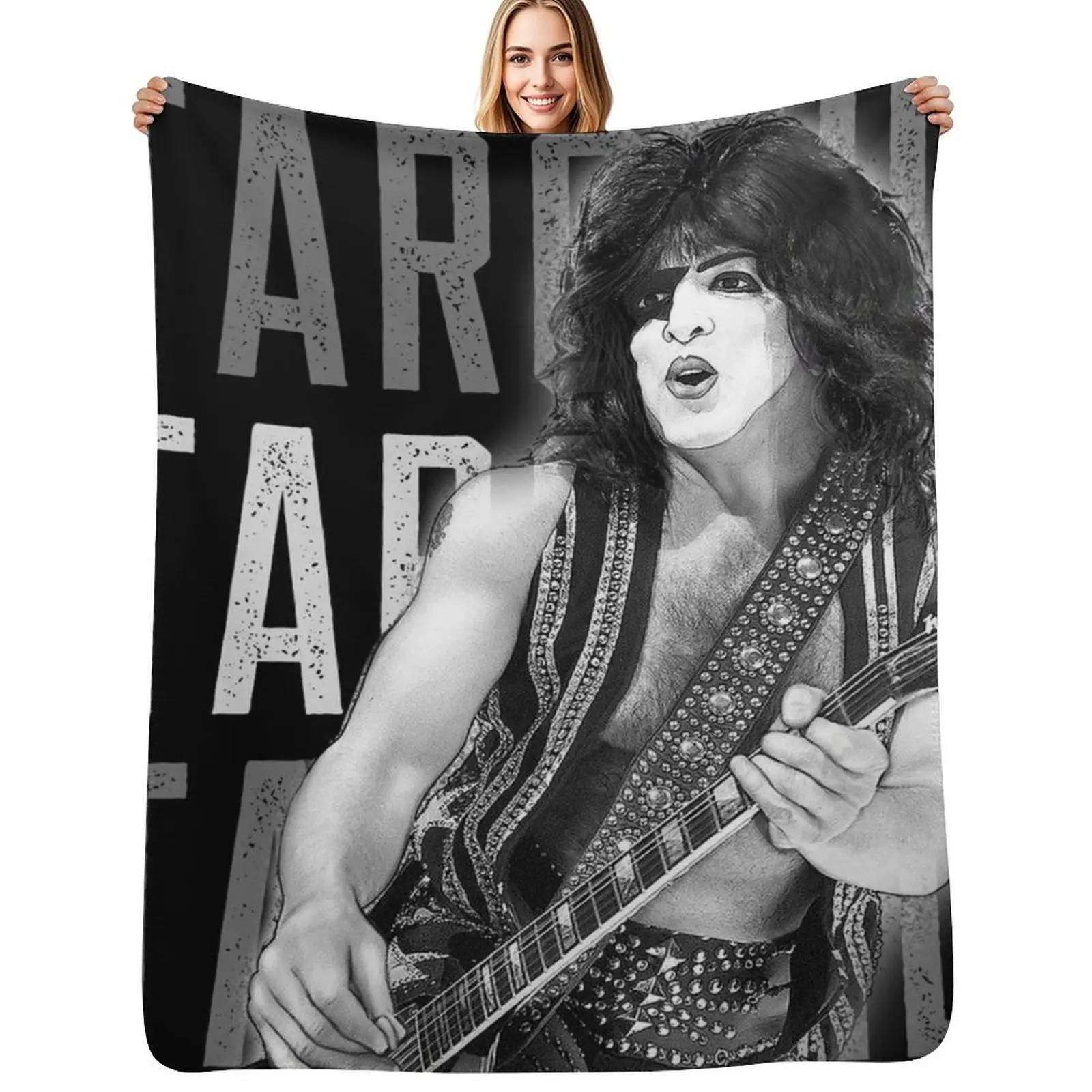 

KISS Starchild KISS Army Concert V1 Throw Blanket Sofa Quilt Flannels Extra Large Throw Beach Blankets