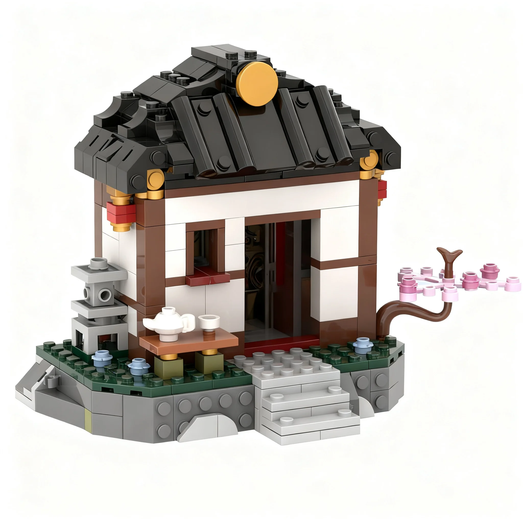 448pcs MOC Ninjia 71866: Ninja Blacksmith + Character Display Model Christmas Gift Home Decoration Desktop Collectible Ornament