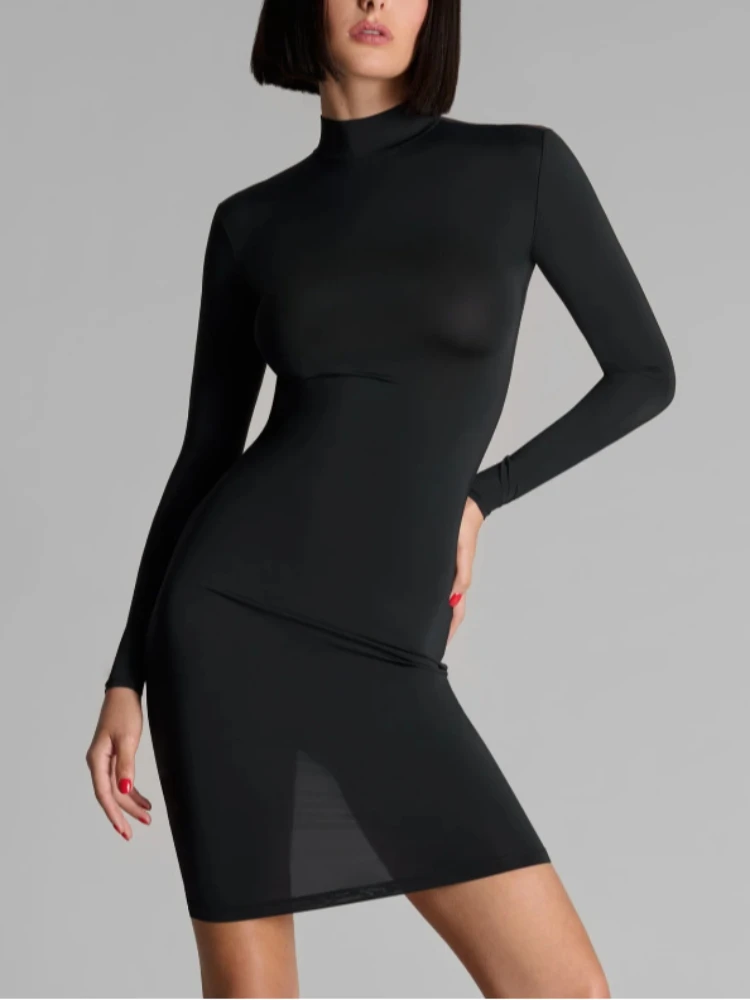 Spring 2026 High Waist One Step Dress Noble Temperament Low Cut Twisted Fold Design Back Hollow - Elegant Women's Fashion