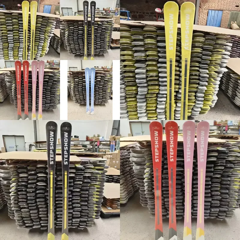 Wholesale Custom Alpine Skis Carbon Fiber Wood Core All Mountain Twin Tips 155cm OEM ODM Factory