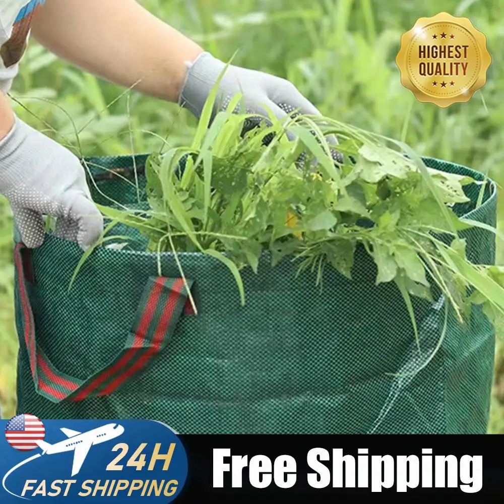 

Многоразовый мешок для садового мусора 60/100/200/300/400/500 л, большой емкости, водонепроницаемый, для сбора листьев, контейнер для хранения