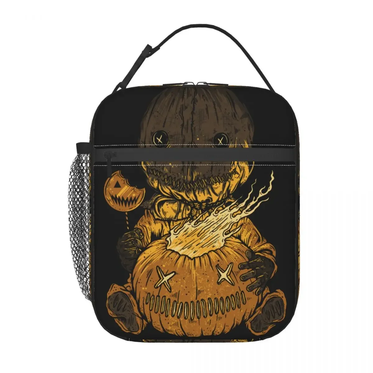 Halloween Pumpkin Spooky Film Trick R Treat Sam Resuable Lunch Boxes Multifunction Thermal Cooler Food Insulated Lunch Bag