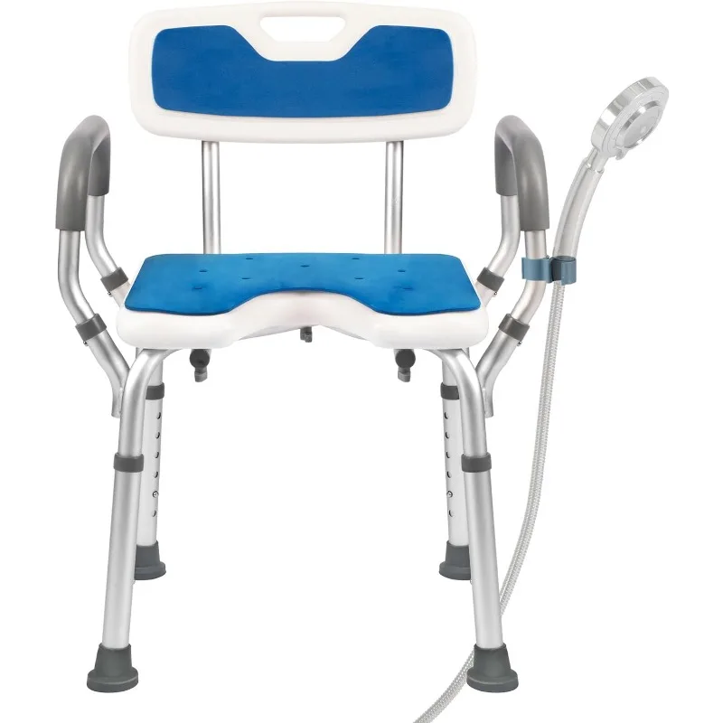 

Chair with Arms and Back Heavy Duty 330lbs, Shower Chair for Inside Shower, Shower Seat for Inside Bathroom Chair