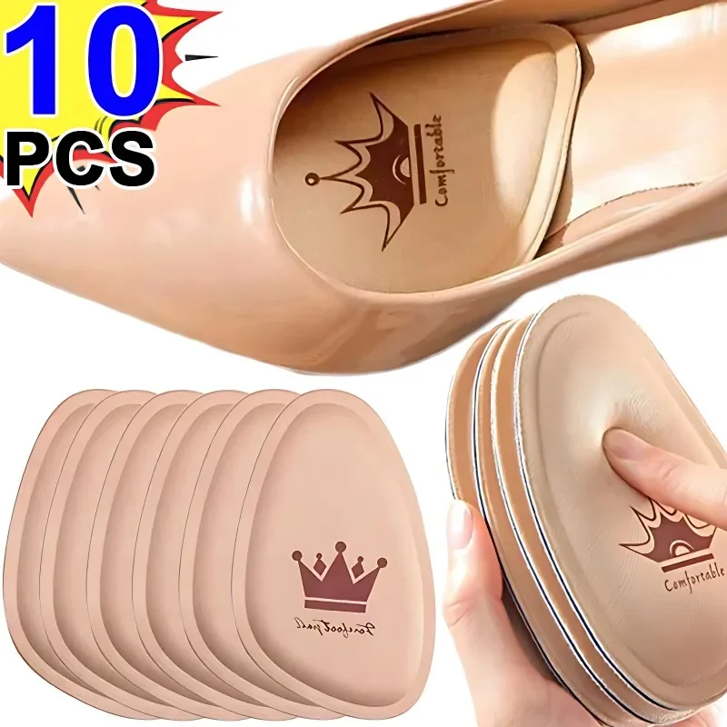 2/10PCS Non-slip Crown Forefoot Pads Women Cushion Pain Relief Foot Care Pad High Heels Half-size Insert Shoe Sole Foot Insoles