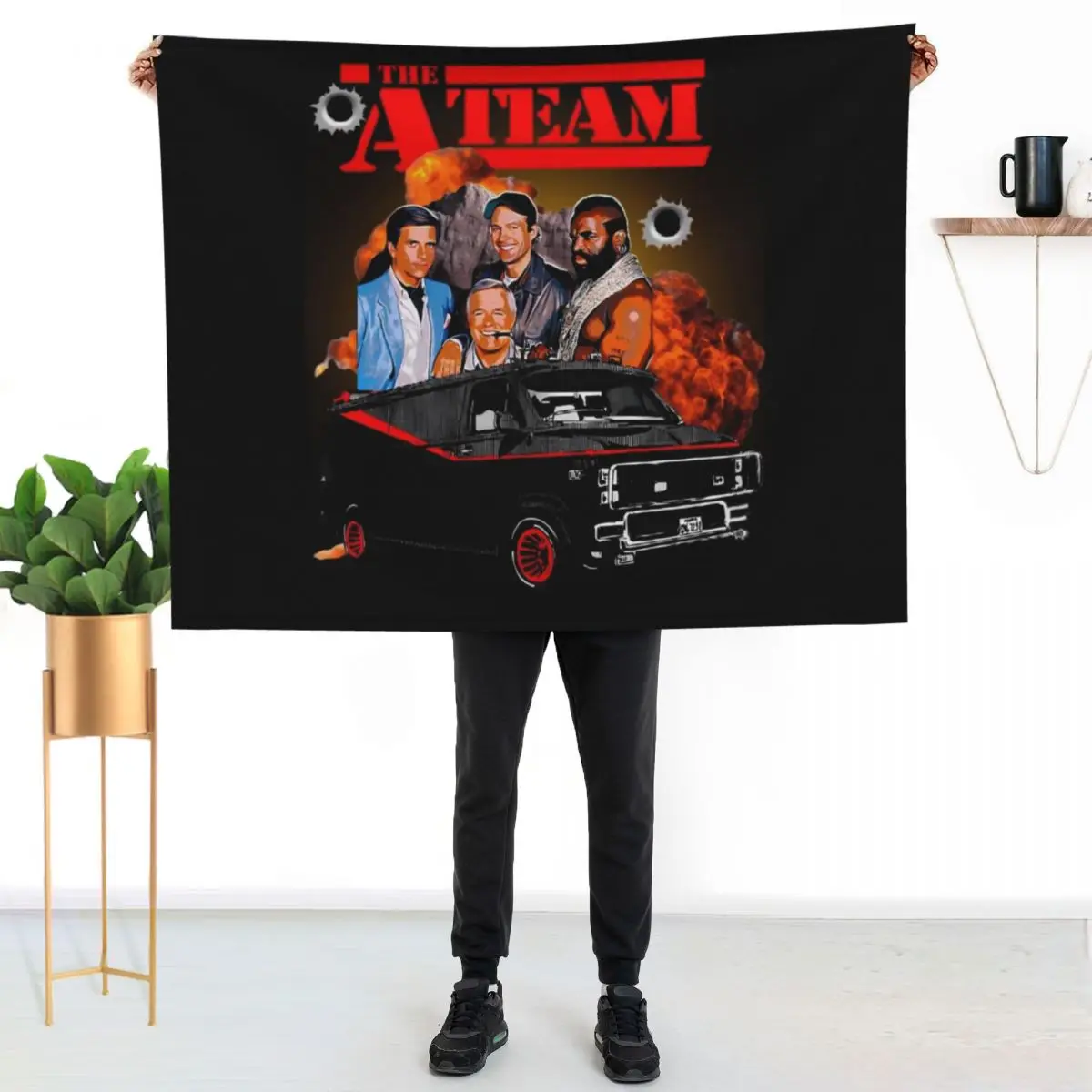 All Risk Agency The A Team Throw Blanket Warm wednesday Sofas Bed Multi-Purpose Luxury St Blankets