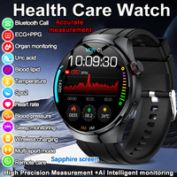 2025 New For XIAOMI AI Diagnosis Uric Acid Smart Watch Men ECG+PPG Blood Lipids Blood pressure HD BT Call Fitness Smart Watch