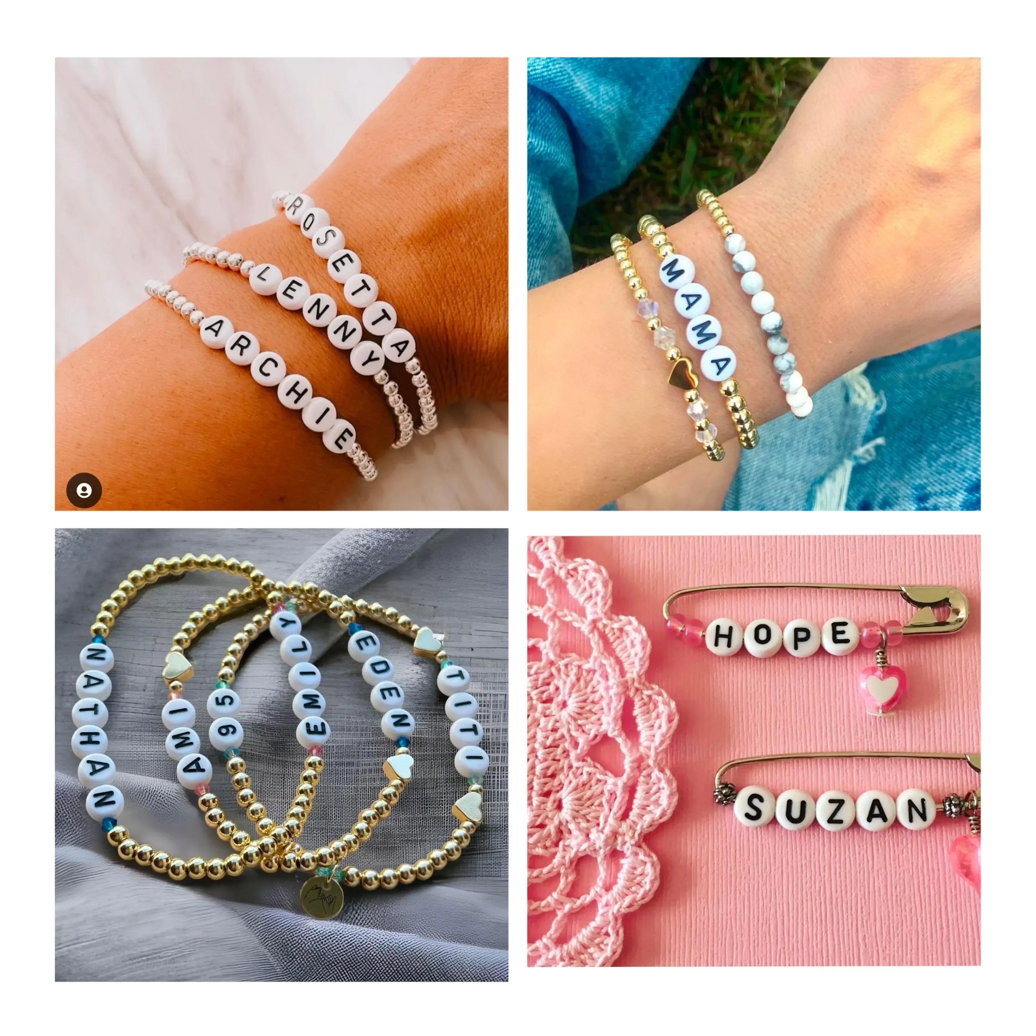 حروف أبجدية من الأكريليك لصنع الحلي ، حبات مستديرة بحروف a-z ، فضفاضة ، بيضاء ، سهلة الاستخدام ، إكسسوارات الأساور ،-من من من-من #3