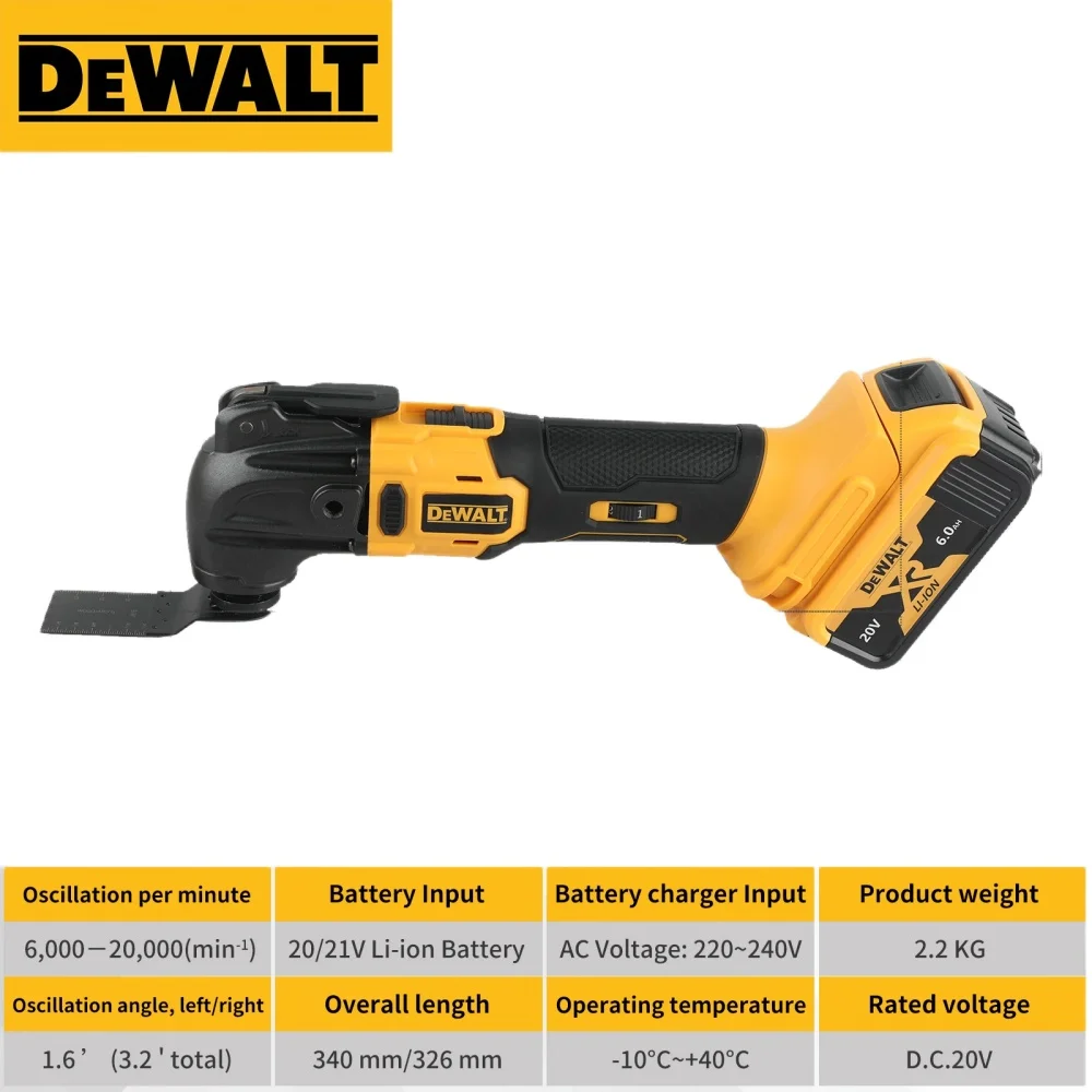 

Быстросъемный бесщеточный осциллирующий инструмент Dewalt, многофункциональный инструмент, электрический триммер для аккумулятора Dewalt 20 В
