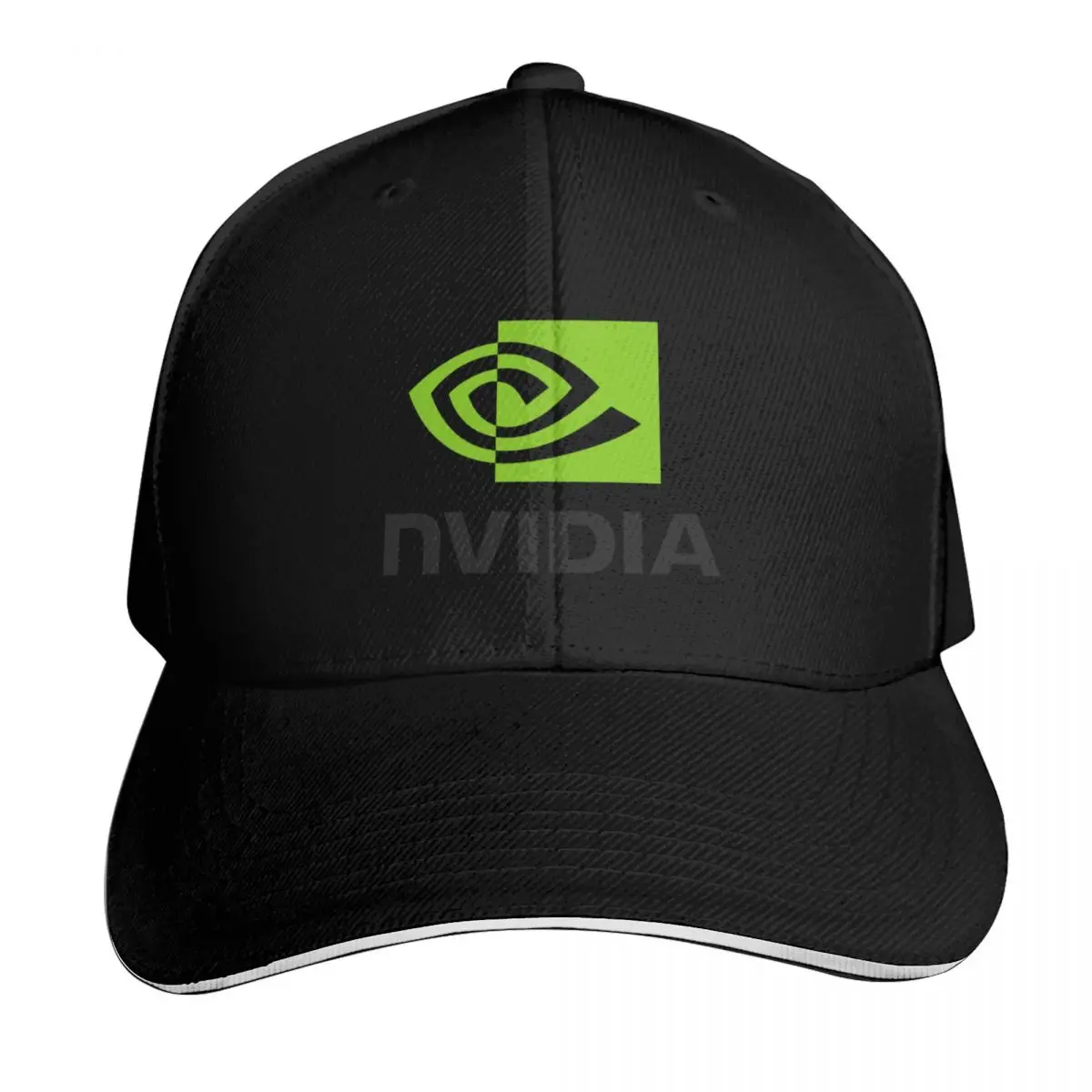 High Quality Nvidia logo Baseball Cap Contrast Two Tone Brim Snapback Flat Bill Strapback Dad Hat