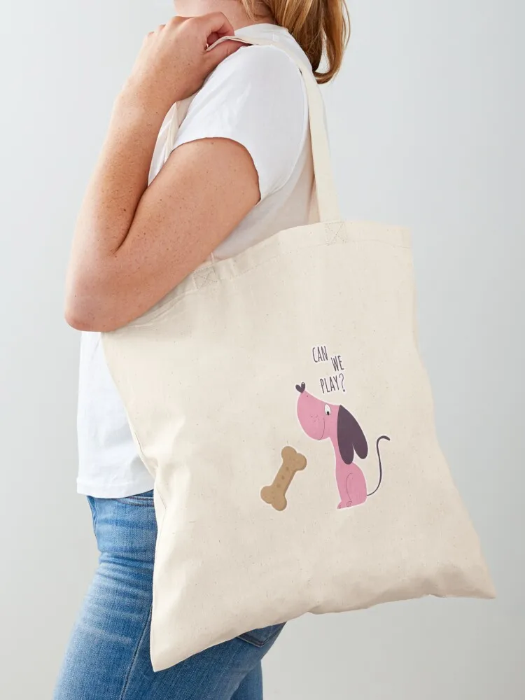 

Dog valentine Tote Bag shopper bags for women cloth bag woman Women's handbag bag for beach