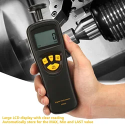SMART SENSOR 0.5~19999 RPM Contact Digital Tachometer Rotation Meter with LCD Backlight Display