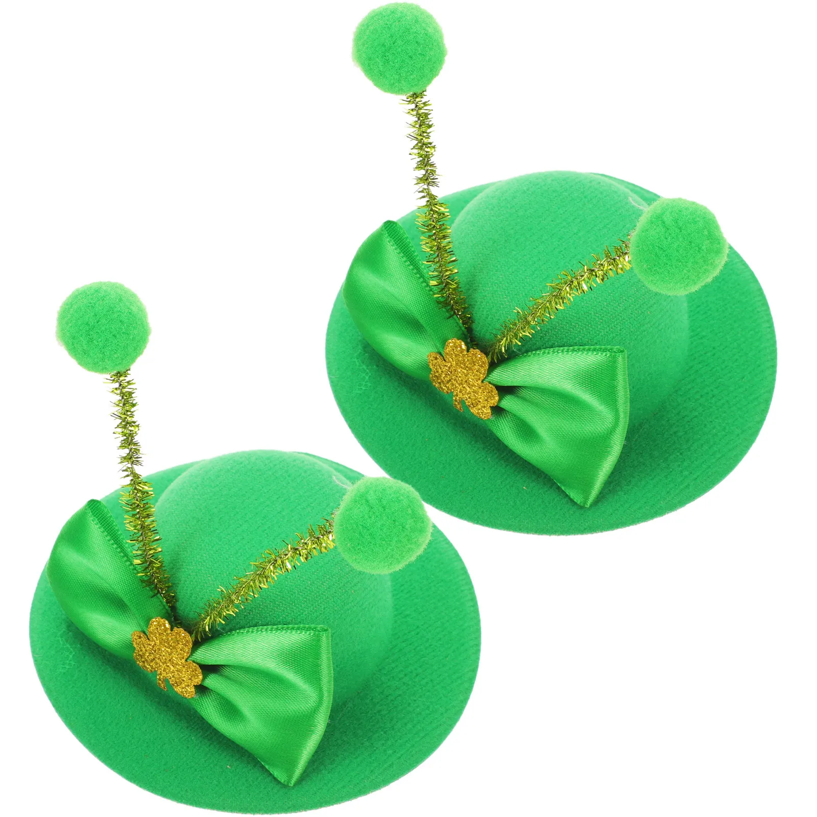 

2Pcs St Patrick's Day Hat Hairpins Shamrock Accessories Festival Party Headwear Decorative Headdress Hat Clips