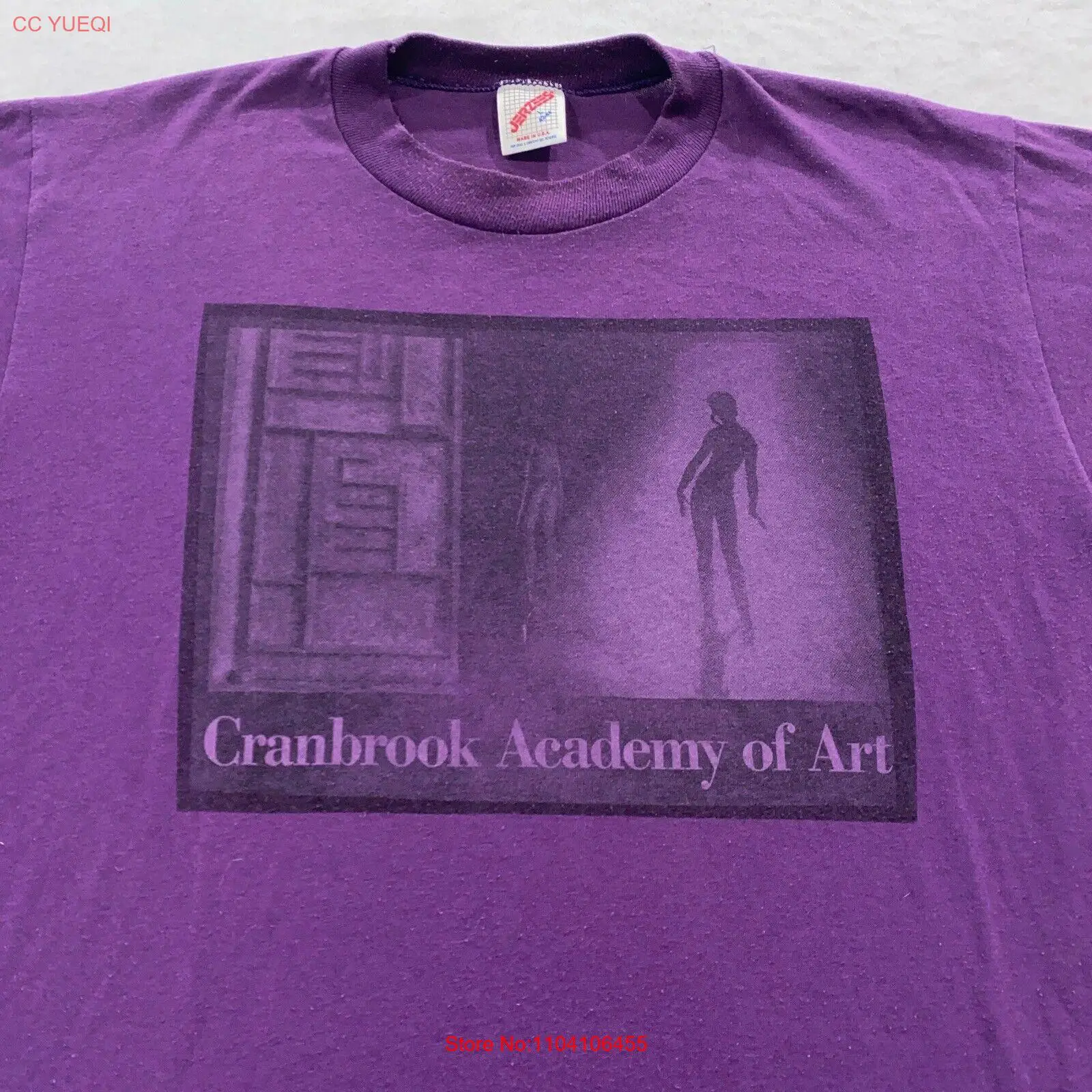 vtg 80s CRANBROOK ART ACADEMY MUSEUM ELIEL LOJA SAARINEN T-Shirt M textile rug