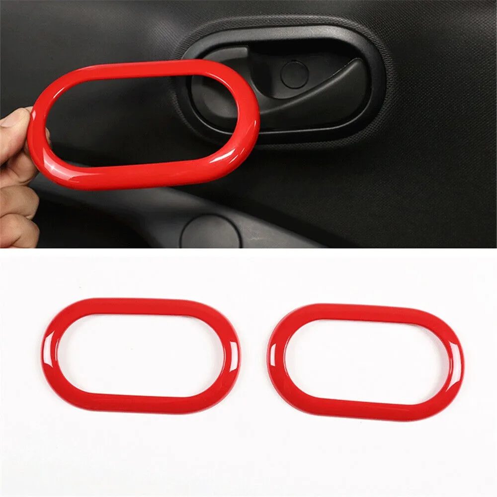 

ABS Car Door Handles Bowl Decoration Frame Car Stickers For Mercedes Smart 453 Fortwo Forfour 2016-2021 Interior Accessories