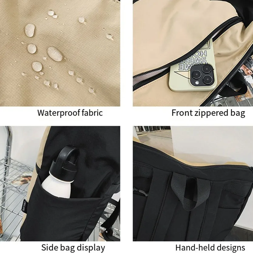 حقائب ظهر للزوجين، حقائب سفر خفيفة الوزن مقاومة للماء، حقائب كاجوال للجنسين، حقائب للتنزه في الهواء الطلق، حقائب مدرسية للطلاب الجامعيين #5