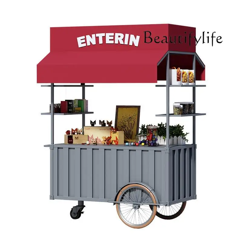 Scenic creative trolley wrought iron large-scale event promotional display car outdoor mobile booth car