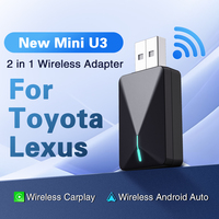 For Toyota Lexus MINI U3 2-in-1 Smart Dongle Wireless CarPlay/Android Auto Adapter For Wired CP/AA to Wireless CP/AA Car Use