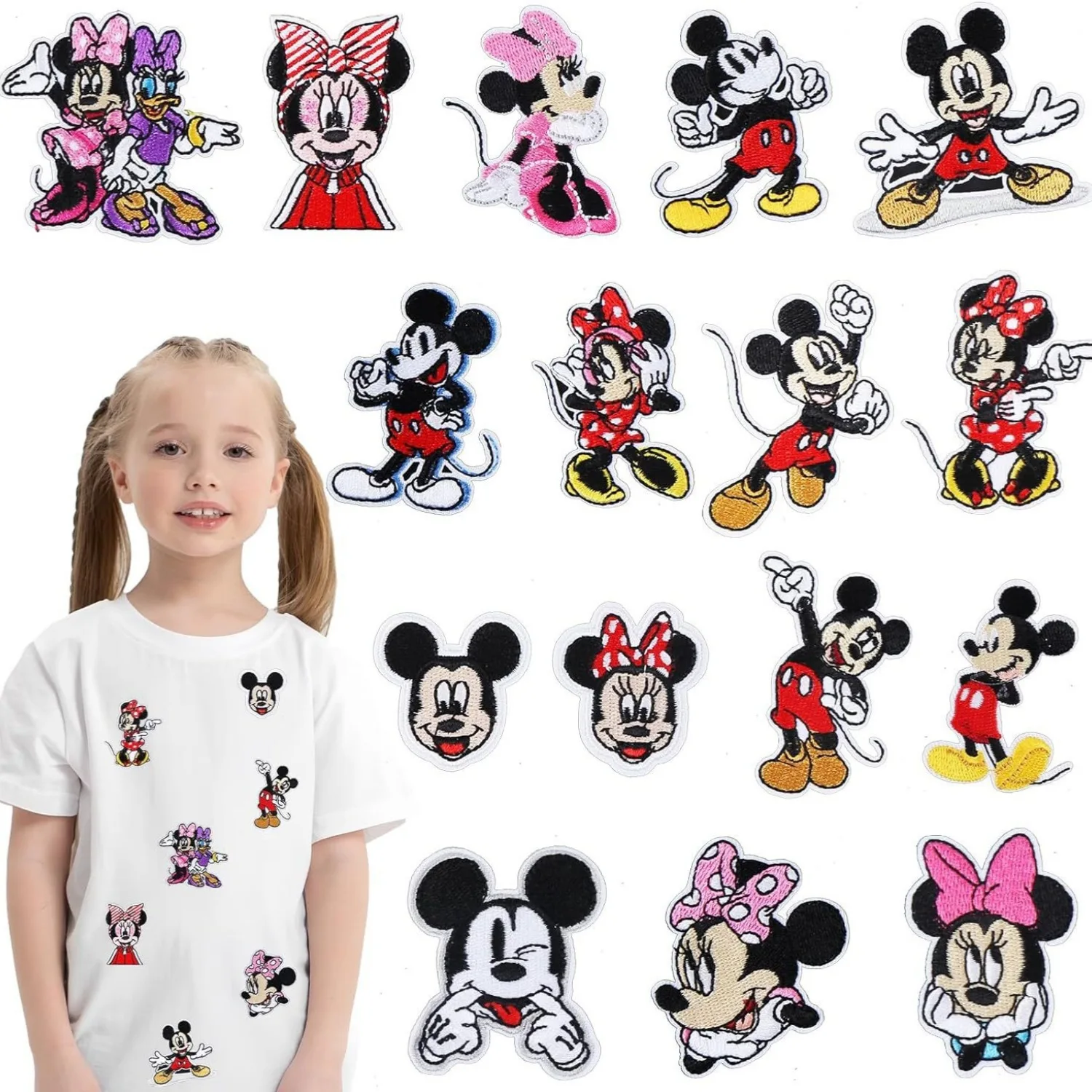 

29Pcs Disney Mickey Mouse Patches on Clothes Iron on PATCH Clothing Embroidered Patch Clothes DIY Jacket Garment Accessory Decor