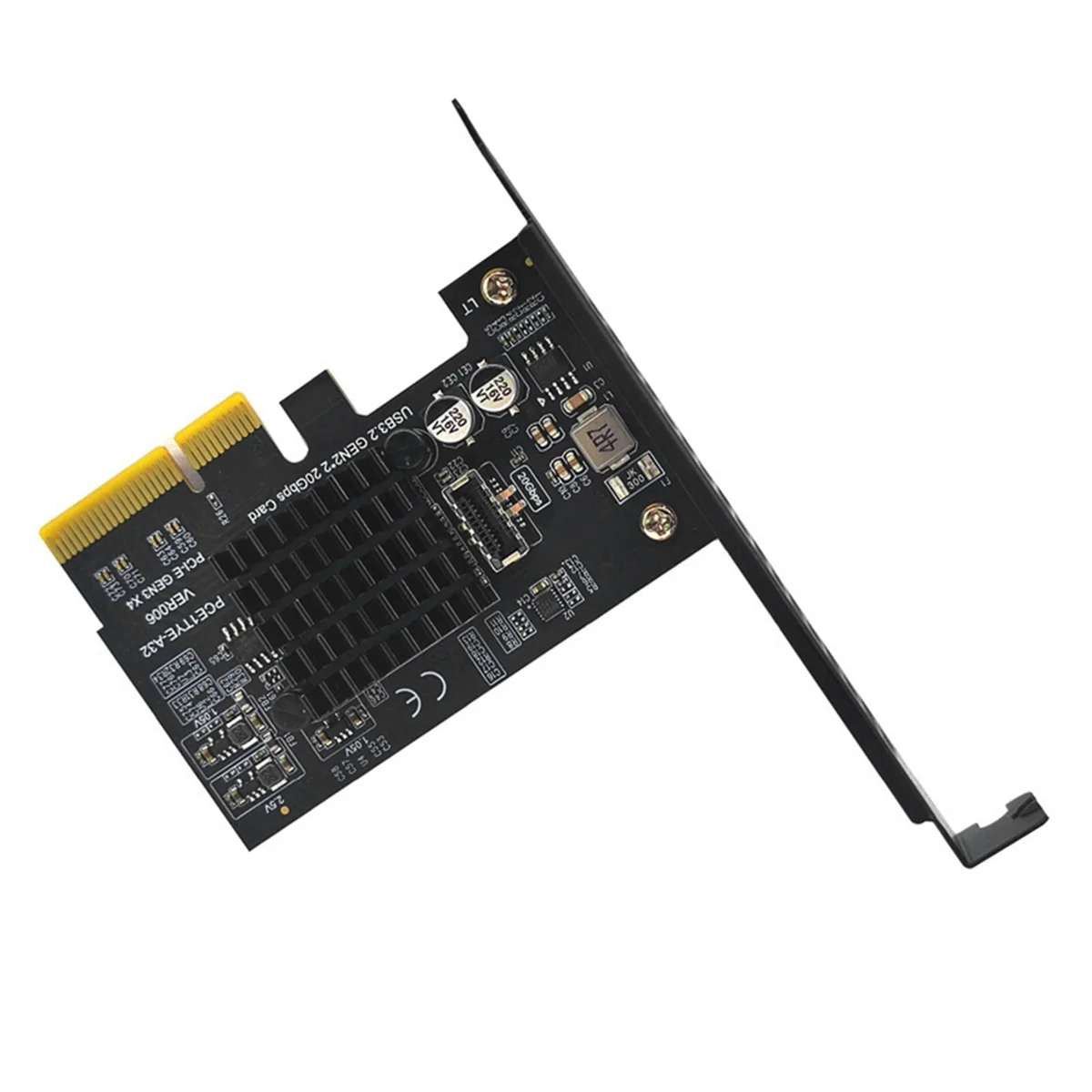 USB3.2 Expansion Card GEN2X2 20Gbps PCIE 4X Adapter TYPE-C Front A-KEY/TYPE-E