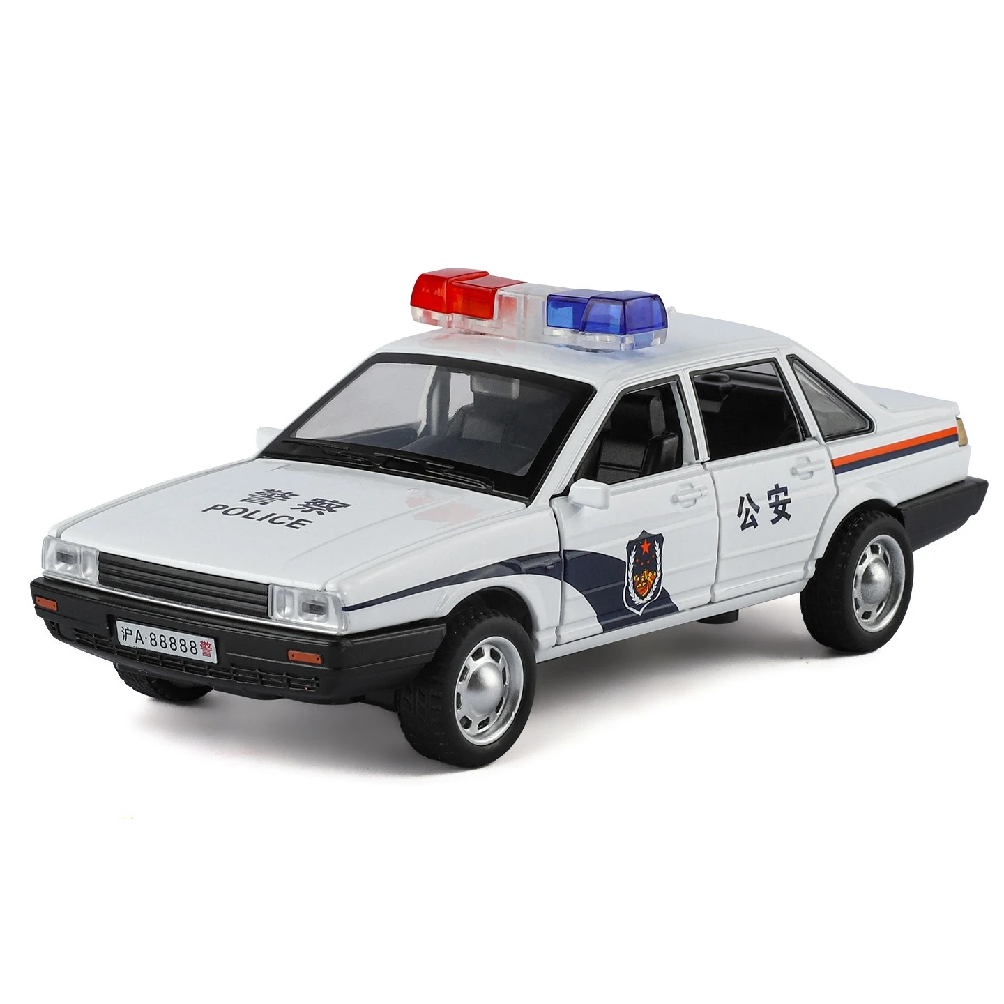 1:32 Santana Diecast Spielzeug Modelle Legierung Polizeiautos Sound Licht Zurückziehen Fahrzeuge Sammlerstücke Kinder Festival Geschenke